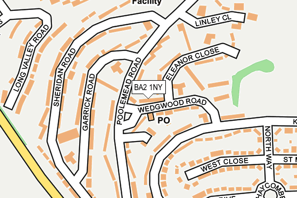 BA2 1NY map - OS OpenMap – Local (Ordnance Survey)