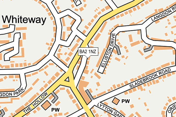 BA2 1NZ map - OS OpenMap – Local (Ordnance Survey)