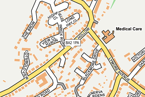 BA2 1PA map - OS OpenMap – Local (Ordnance Survey)