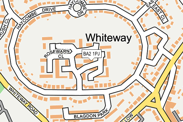 BA2 1PJ map - OS OpenMap – Local (Ordnance Survey)