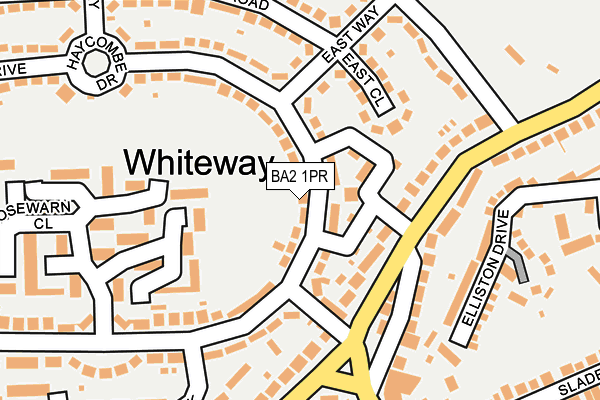 BA2 1PR map - OS OpenMap – Local (Ordnance Survey)