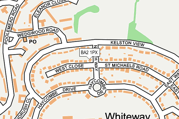 BA2 1PX map - OS OpenMap – Local (Ordnance Survey)