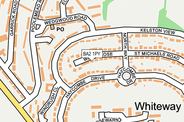 BA2 1PY map - OS OpenMap – Local (Ordnance Survey)