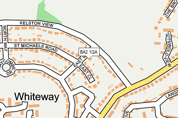 BA2 1QA map - OS OpenMap – Local (Ordnance Survey)
