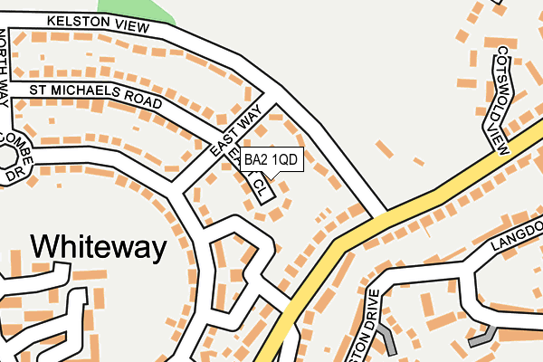 BA2 1QD map - OS OpenMap – Local (Ordnance Survey)