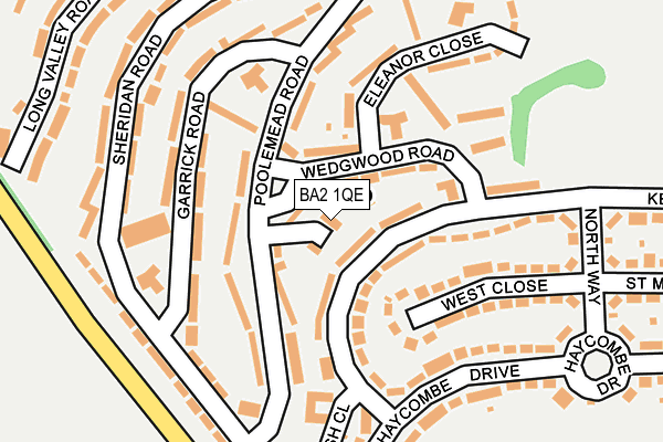 BA2 1QE map - OS OpenMap – Local (Ordnance Survey)