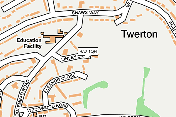 BA2 1QH map - OS OpenMap – Local (Ordnance Survey)