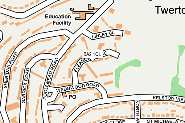 BA2 1QL map - OS OpenMap – Local (Ordnance Survey)