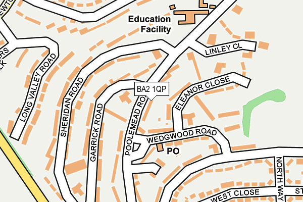BA2 1QP map - OS OpenMap – Local (Ordnance Survey)