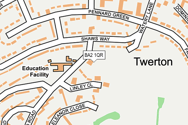 BA2 1QR map - OS OpenMap – Local (Ordnance Survey)