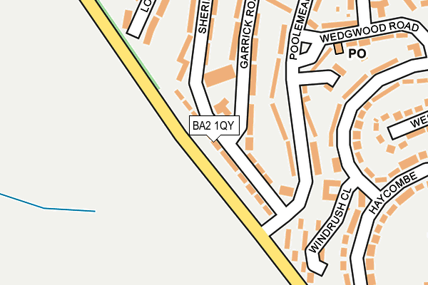 BA2 1QY map - OS OpenMap – Local (Ordnance Survey)