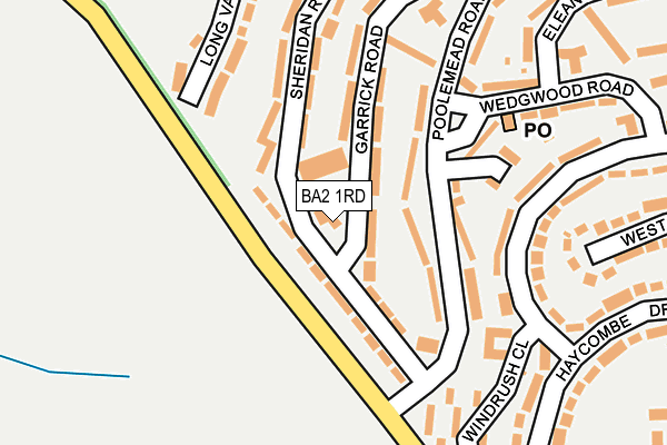 BA2 1RD map - OS OpenMap – Local (Ordnance Survey)