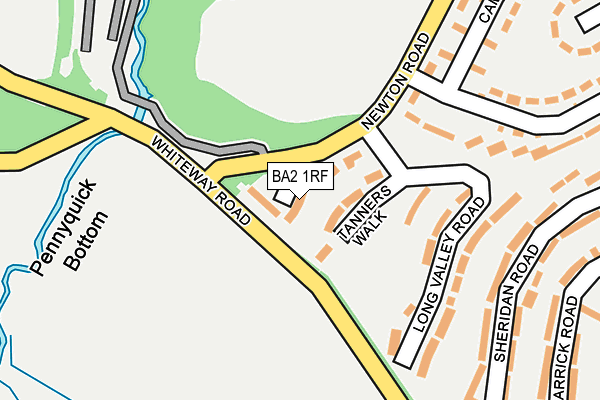 BA2 1RF map - OS OpenMap – Local (Ordnance Survey)