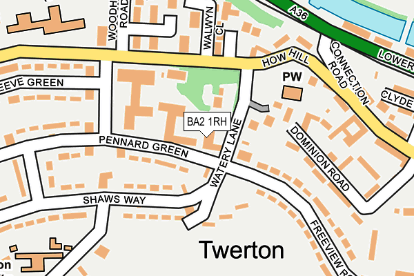 BA2 1RH map - OS OpenMap – Local (Ordnance Survey)