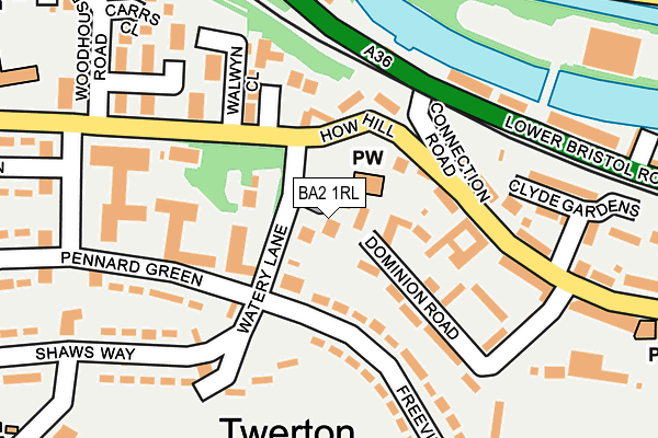 BA2 1RL map - OS OpenMap – Local (Ordnance Survey)