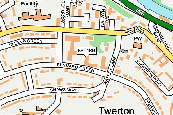 BA2 1RN map - OS OpenMap – Local (Ordnance Survey)