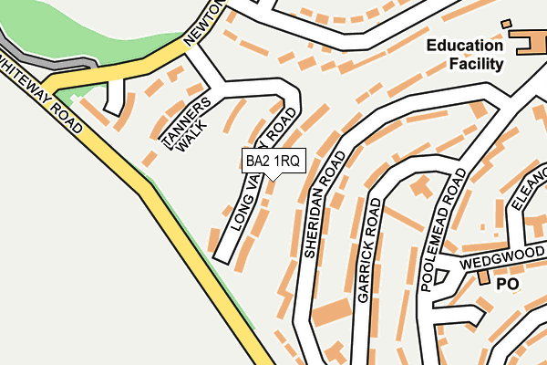 BA2 1RQ map - OS OpenMap – Local (Ordnance Survey)