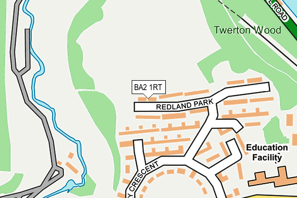 BA2 1RT map - OS OpenMap – Local (Ordnance Survey)