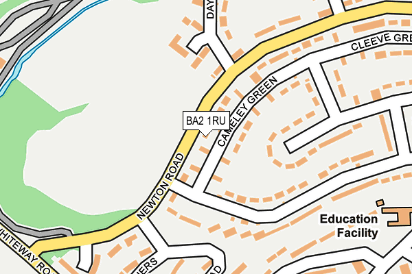 BA2 1RU map - OS OpenMap – Local (Ordnance Survey)