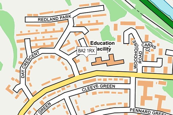 BA2 1RX map - OS OpenMap – Local (Ordnance Survey)