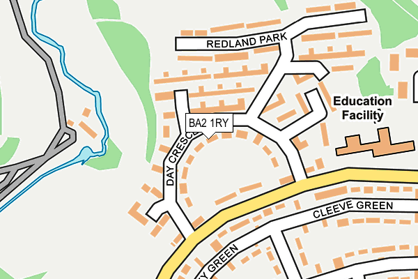 BA2 1RY map - OS OpenMap – Local (Ordnance Survey)