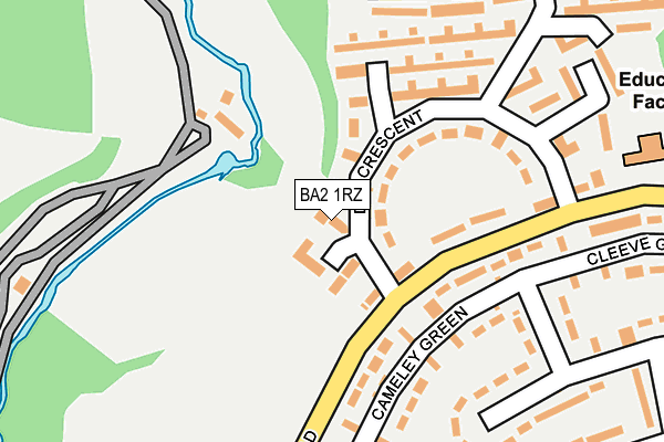 BA2 1RZ map - OS OpenMap – Local (Ordnance Survey)
