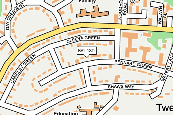 BA2 1SD map - OS OpenMap – Local (Ordnance Survey)