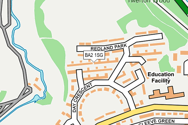 BA2 1SG map - OS OpenMap – Local (Ordnance Survey)