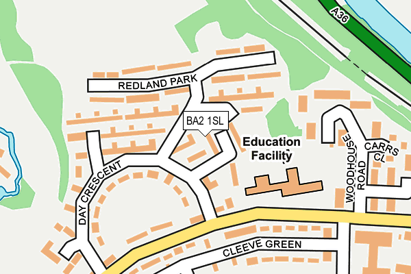 BA2 1SL map - OS OpenMap – Local (Ordnance Survey)