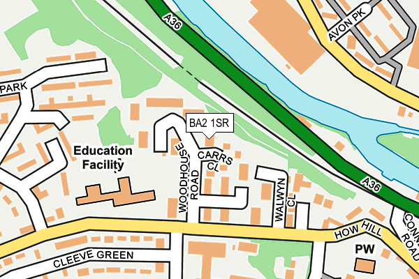 BA2 1SR map - OS OpenMap – Local (Ordnance Survey)