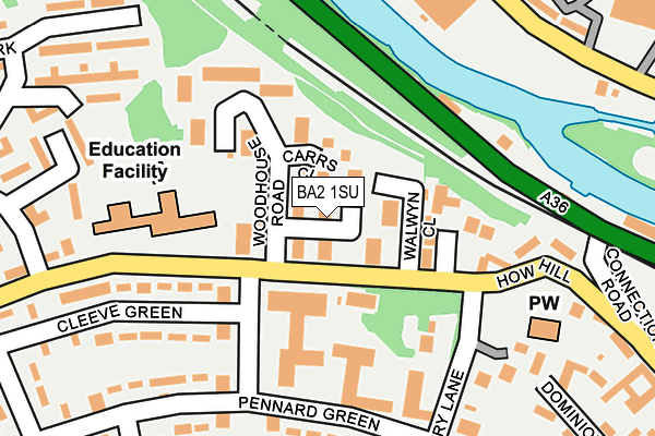 BA2 1SU map - OS OpenMap – Local (Ordnance Survey)