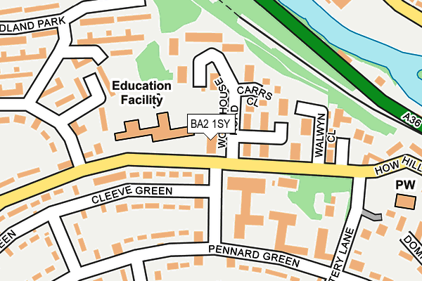 BA2 1SY map - OS OpenMap – Local (Ordnance Survey)