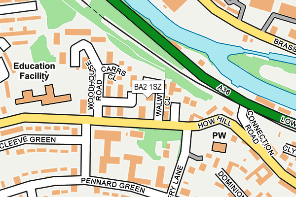 BA2 1SZ map - OS OpenMap – Local (Ordnance Survey)