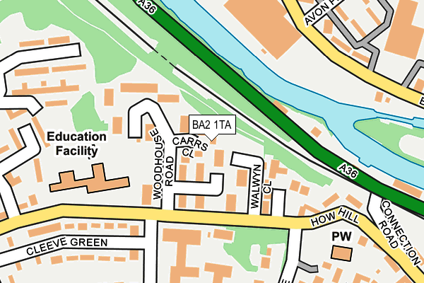 BA2 1TA map - OS OpenMap – Local (Ordnance Survey)