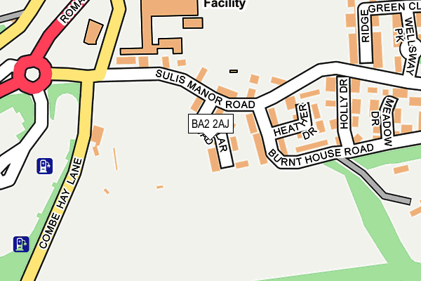 BA2 2AJ map - OS OpenMap – Local (Ordnance Survey)