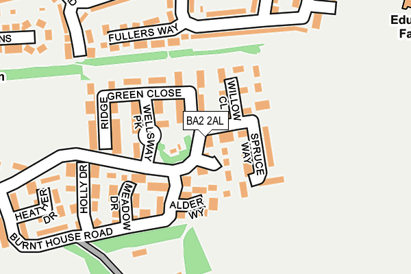 BA2 2AL map - OS OpenMap – Local (Ordnance Survey)