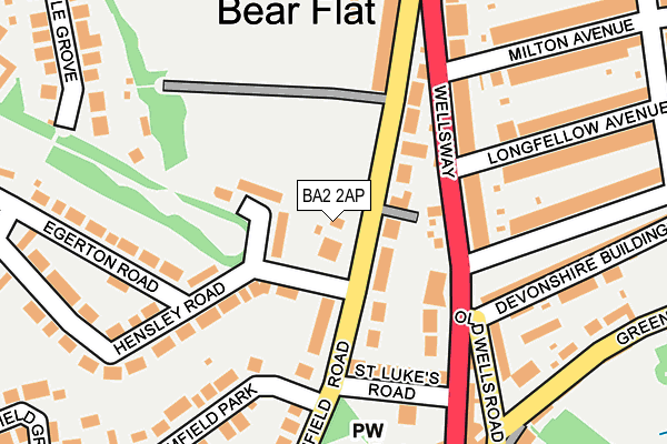 BA2 2AP map - OS OpenMap – Local (Ordnance Survey)