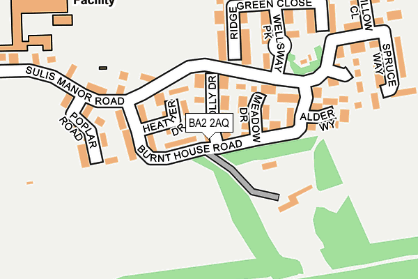 BA2 2AQ map - OS OpenMap – Local (Ordnance Survey)