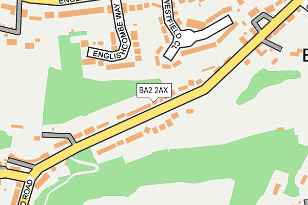 BA2 2AX map - OS OpenMap – Local (Ordnance Survey)