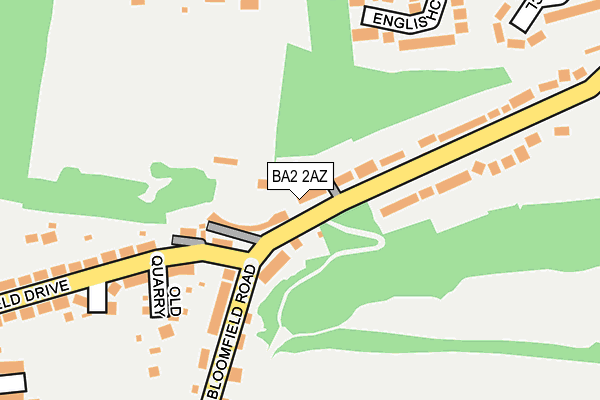 BA2 2AZ map - OS OpenMap – Local (Ordnance Survey)