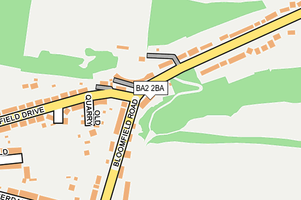 BA2 2BA map - OS OpenMap – Local (Ordnance Survey)