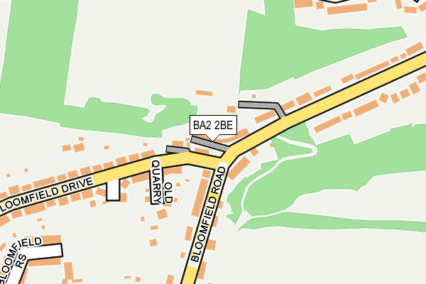 BA2 2BE map - OS OpenMap – Local (Ordnance Survey)