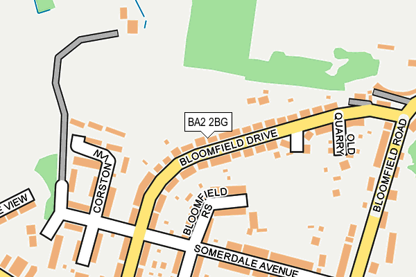 BA2 2BG map - OS OpenMap – Local (Ordnance Survey)