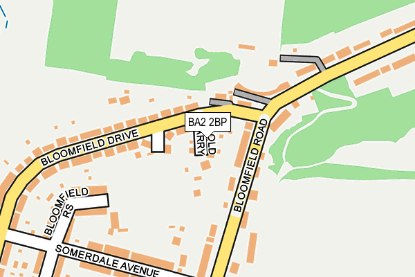 BA2 2BP map - OS OpenMap – Local (Ordnance Survey)