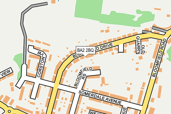 BA2 2BQ map - OS OpenMap – Local (Ordnance Survey)