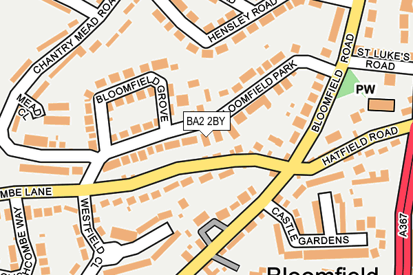 BA2 2BY map - OS OpenMap – Local (Ordnance Survey)