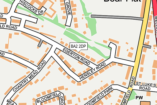 BA2 2DP map - OS OpenMap – Local (Ordnance Survey)