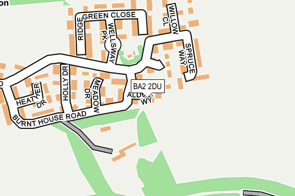 BA2 2DU map - OS OpenMap – Local (Ordnance Survey)