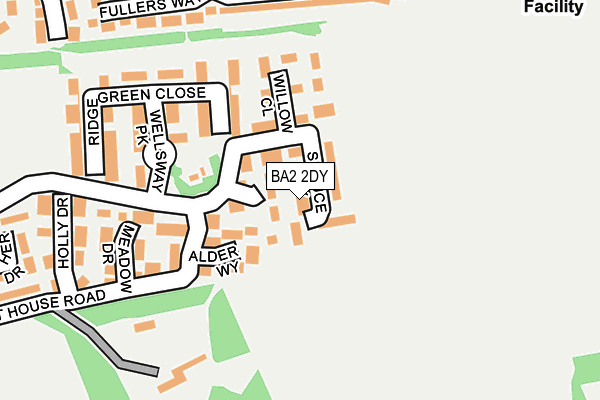 BA2 2DY map - OS OpenMap – Local (Ordnance Survey)