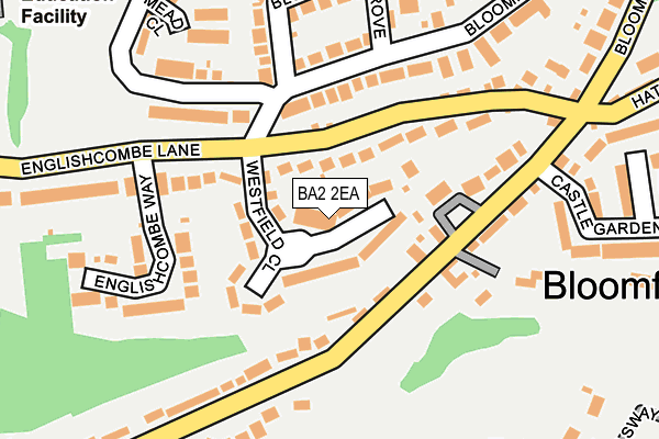 BA2 2EA map - OS OpenMap – Local (Ordnance Survey)